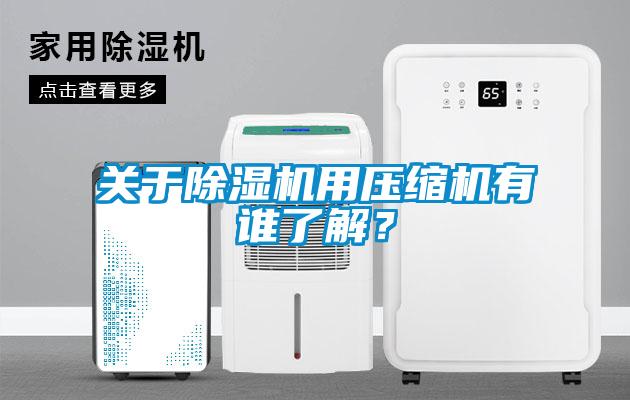 關于除濕機用壓縮機有誰了解？