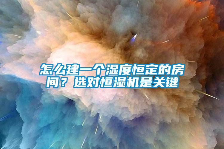 怎么建一個濕度恒定的房間？選對恒濕機是關鍵