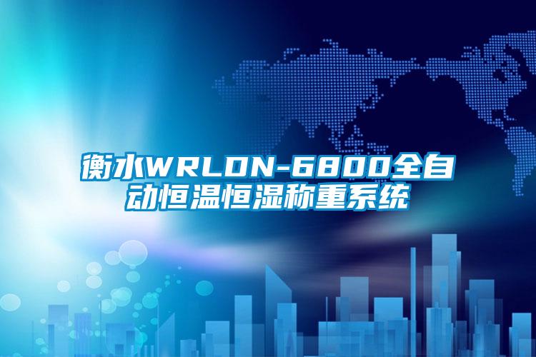 衡水WRLDN-6800全自動恒溫恒濕稱重系統