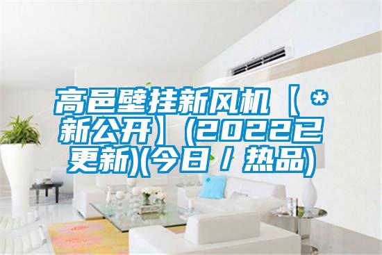 高邑壁掛新風機【＊新公開】(2022已更新)(今日／熱品)