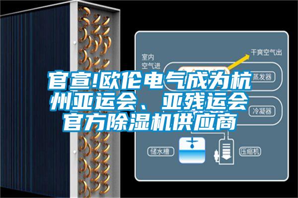 官宣!歐倫電氣成為杭州亞運會、亞殘運會官方除濕機供應商