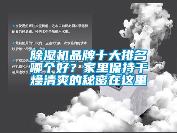 除濕機品牌十大排名哪個好？家里保持干燥清爽的秘密在這里