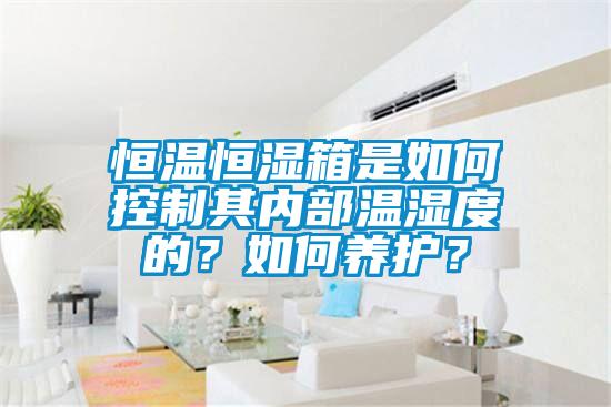 恒溫恒濕箱是如何控制其內部溫濕度的？如何養護？