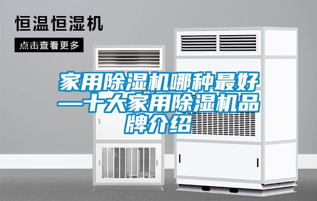 家用除濕機哪種最好—十大家用除濕機品牌介紹